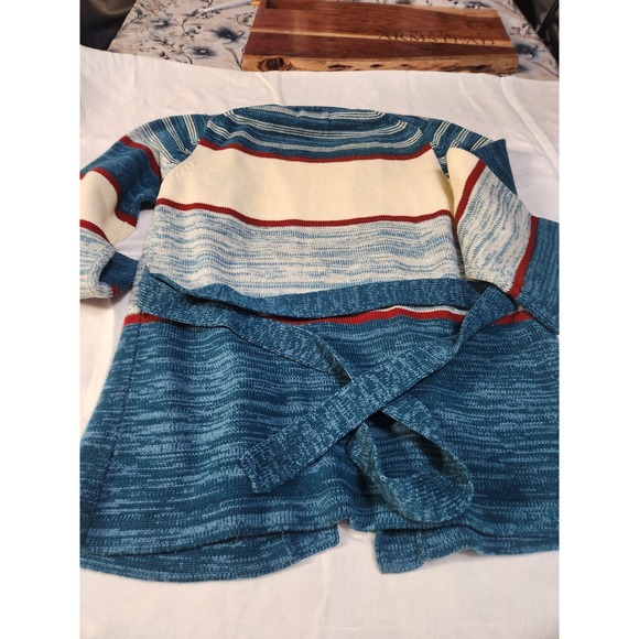 Monarch Knits Winter Cardigan Womens M Sweater Bell Sleeve Nordic VTG 80s - Picture 3 of 6
